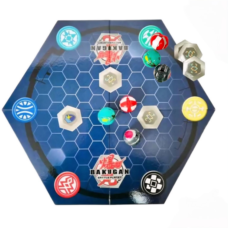 ست بازی باکوگان شامل ۳ عدد توپ ۳ کارت فلزی و ۳ کارت معمولی برند Bakugan کد B045