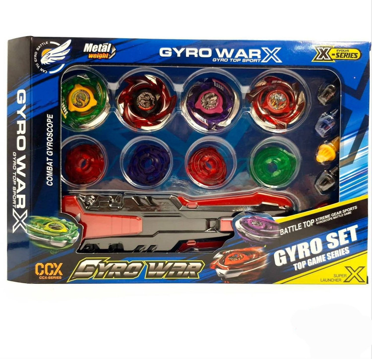 پک فرفره انفجاری gyro war x مدل ccx شامل ۴ فرفره برند gyro war x کد Yy008e