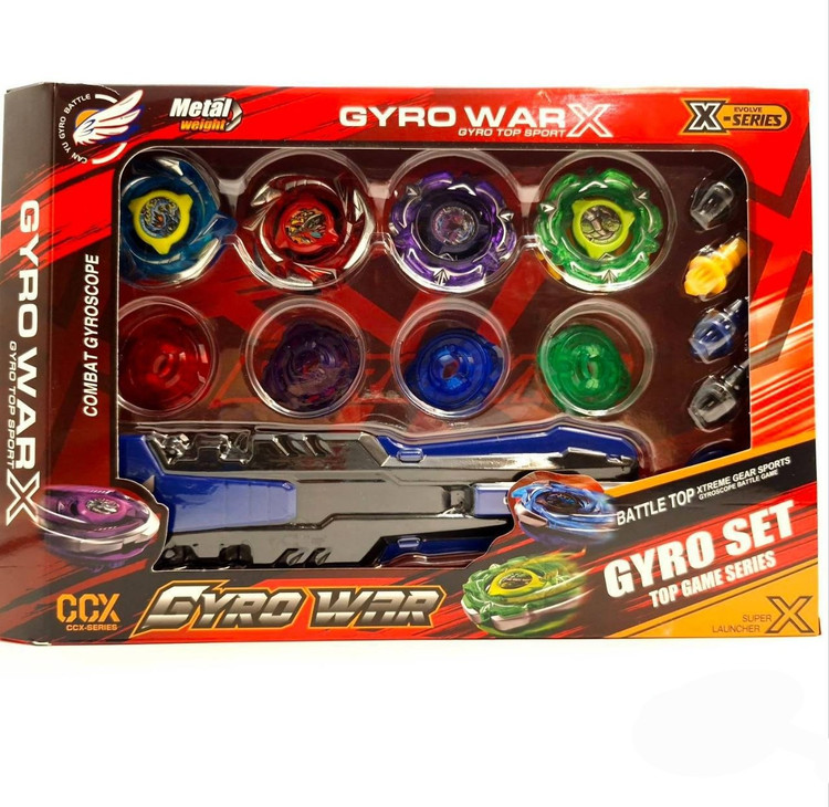 پک فرفره انفجاری gyro war x مدل ccx شامل ۴ فرفره برند gyro war x کد Yy008e