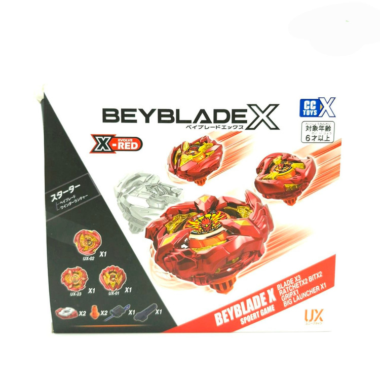 فرفره انفجاری بی بلید ایکس برند شامل ۳ تیغه و لانچر بزرگ و قطعات فلزی و مقاوم برند CC TOYS کد F730