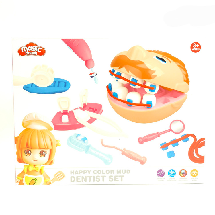 ست خمیربازی دندانپزشکی همراه با قالب دندان برند magic dough کد ۸۴۰۰