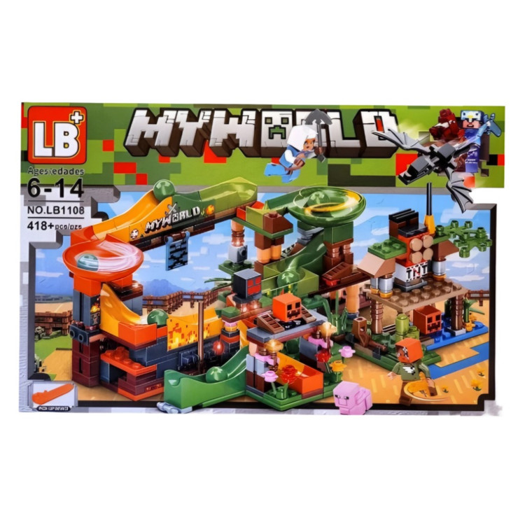 لگو ساختنی ماینکرافت 418 قطعه چراغدار Minecraft کد LB1108