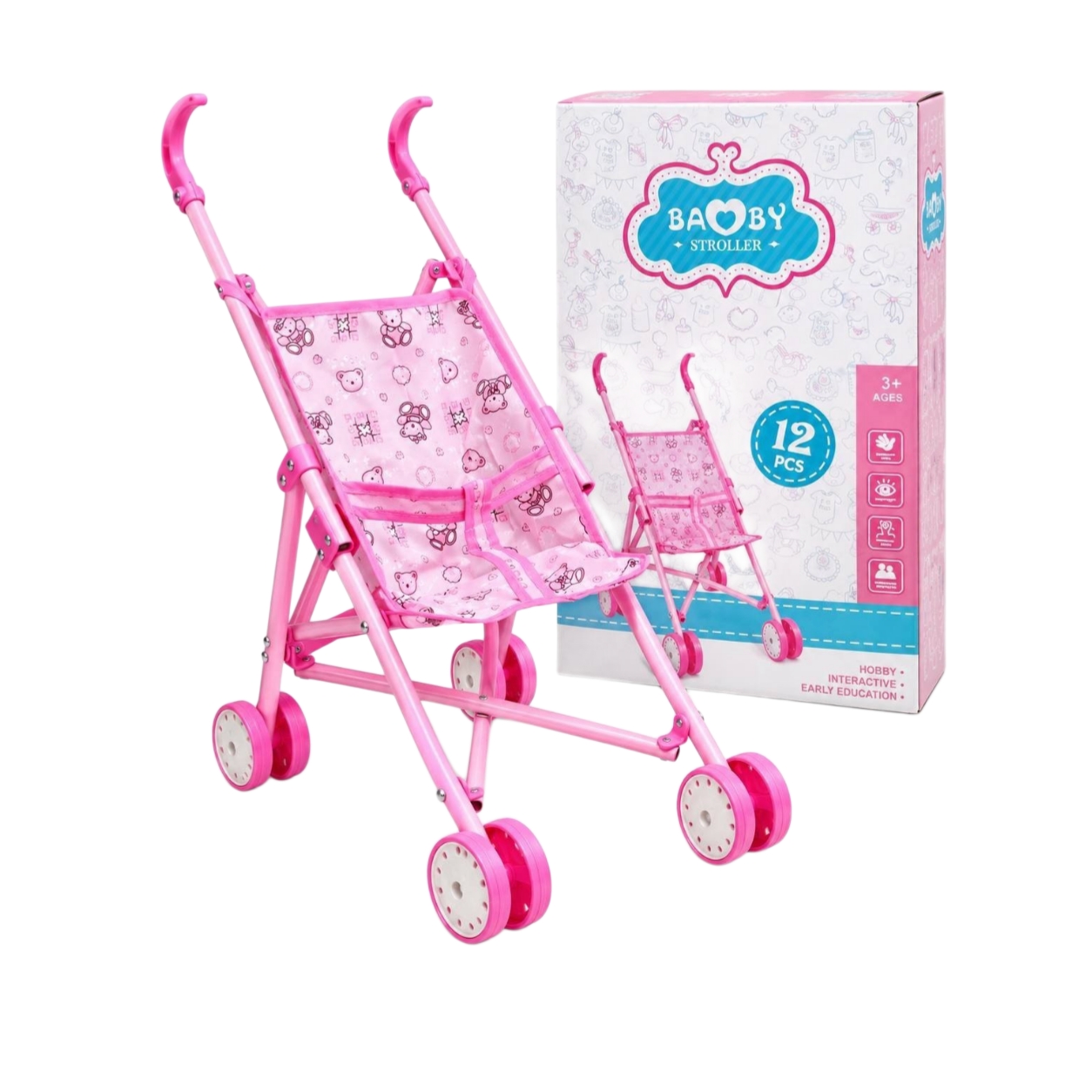 کالسکه عروسک فلزی سایز بزرگ کد 239