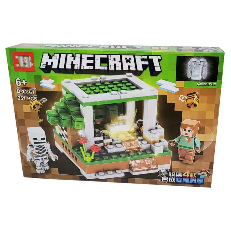 لگو ساختنی ماینکرافت Minecraft چراغدار ست 4 عددی کد 128254