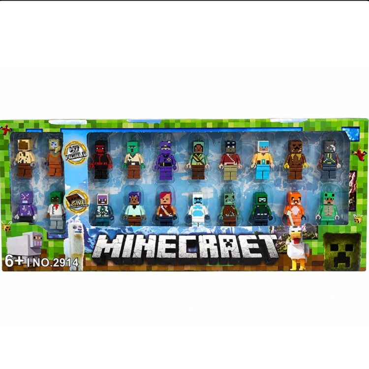 مینی فیگور لگویی ماینکرافت Minecraft با شمشیر و لوازم ست 20 عددی کد 2914