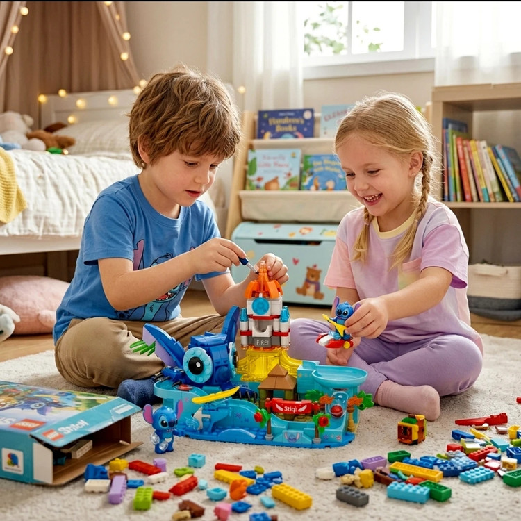 لگو ساختنی پارک آبی استیچ Stitch چراغدار 395 قطعه کد 5008