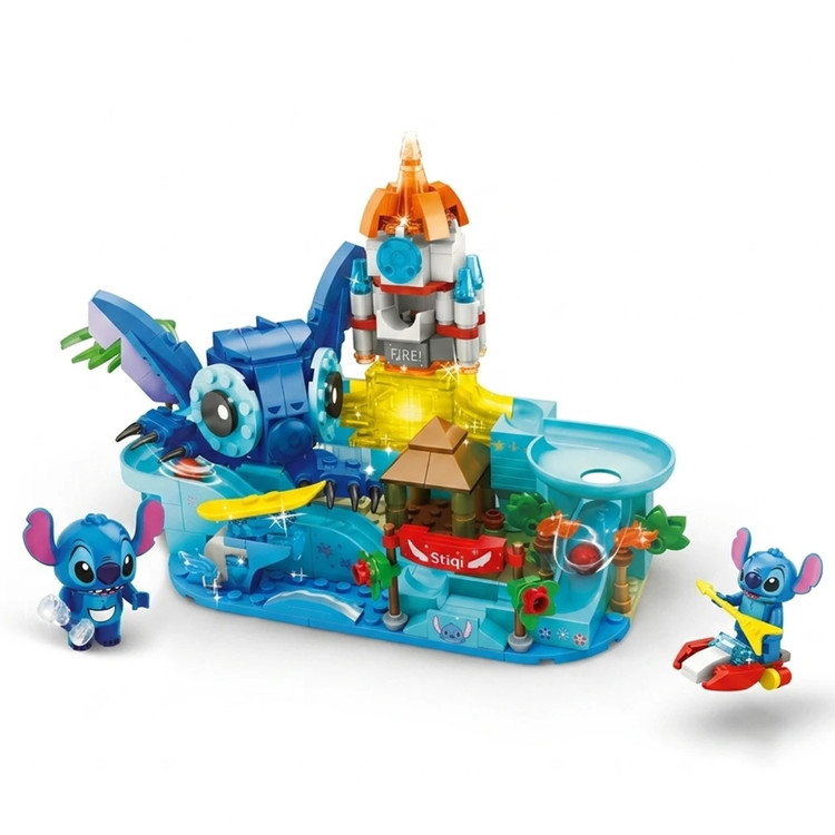 لگو ساختنی پارک آبی استیچ Stitch چراغدار 395 قطعه کد 5008
