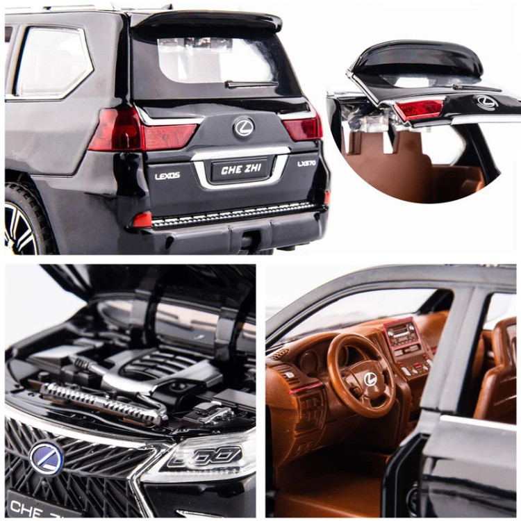 ماکت فلزی لکسوس lx570 دودزا موزیکال مقیاس1/24 کد125ad