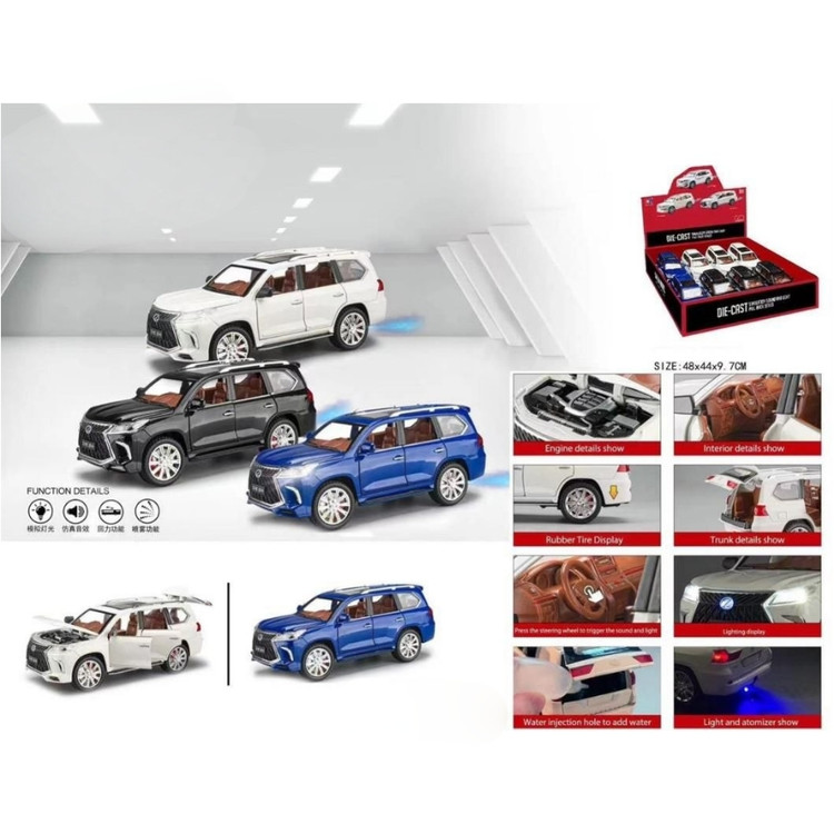 ماکت فلزی لکسوس lx570 دودزا موزیکال مقیاس1/24 کد125ad