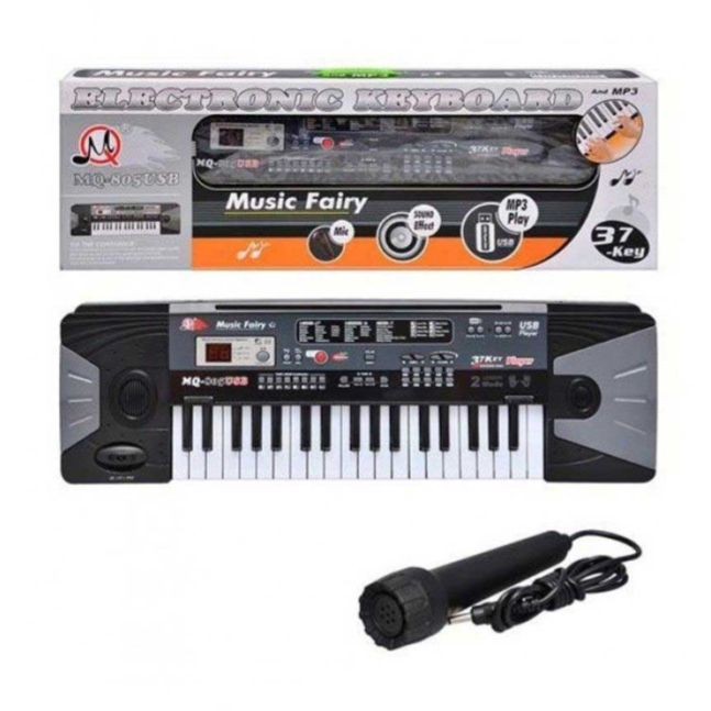 اسباب بازی مدل ارگ 37 کلید با میکروفون usb دار برند MQ کد 805